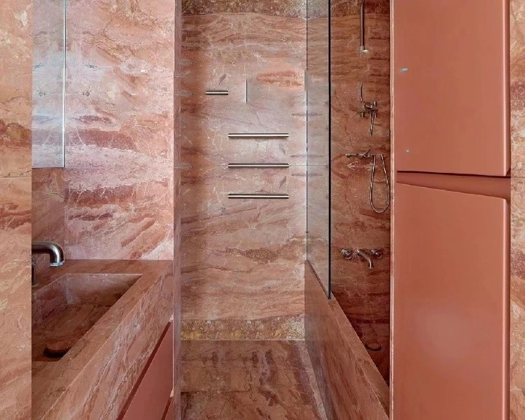 Venetian Red Marble bathroom Venetian Red Marble bathroom